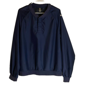 NIKE Golf Lined Pullover Windbreaker Rain Jacket, Men’s Medium, Navy Blue